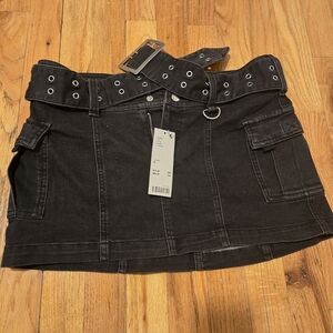 Urban Outfitters Black Mini Skirt with Belt